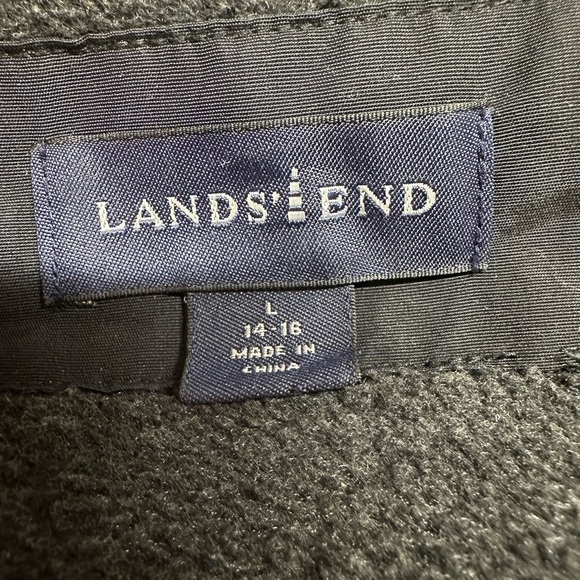 Lands End Polartec Fleece Lined Jacket Size‎ L 14-16 - Picture 3 of 6